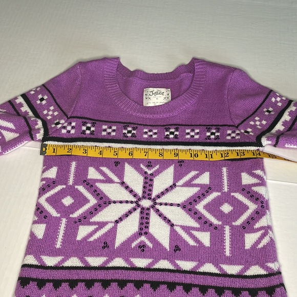 Justice Beautiful Snowflake Sweater dress with matching leggings sz girls 14/16 - Picture 11 of 16
